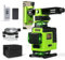 Zokoun Laser Floor and Wall Powerful Green 16 Lines, 360° Rotary Self-Leveling Laser Level Horizontal&Vertical Cross with Wireless Control 4D Laser Level with Li-ion Battery (IE16R)