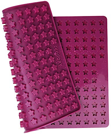 Collory Backmatte Hundekekse für MINI STERN (1,5cm) Leckerlis, Silikon Backform, Pralinenform, Schokoladenform, Hitzebeständig, Lebensmittelecht & Bpa-frei