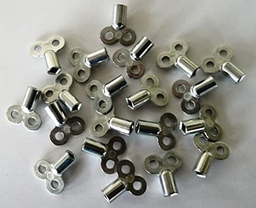 asdec life ® 20 x Entlüftungsschlüssel für Heizkörper, Entlüftungsventil, 5 mm, Schlüssel zum Entlüften