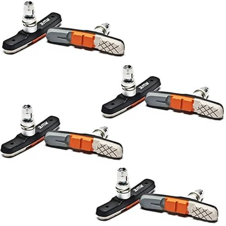 AWE X 4 Pairs 72mm Triple Contour V Brake Pads Grey/Orange/White