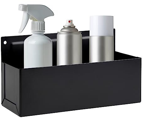 Rechabite Support magnétique pour aérosol, boîte à outils magnétique, boîte à outils pour garage et maison, espace de travail artisanal, organiseur de bouteilles de peinture mécanique, noir, 7,6 x