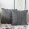 NIULAA Weich Grau Kissenbezug 50x50 2er Set Deko Kissenbezüge Flauschig Chenille Kissenhülle Aesthetic Sofakissen Dekokissen Wohnzimmer Sofa Kissen Bezüge Zierkissen Outdoor Balkon