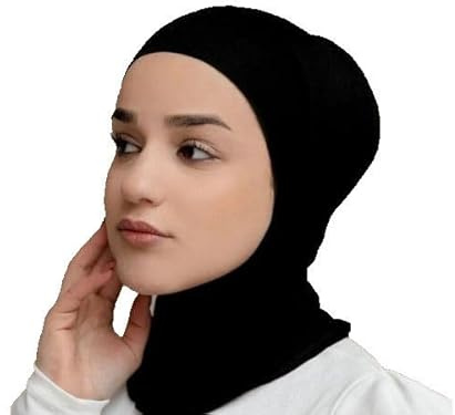 Needs & Wants® Pack of 2 Women Under Scarf Cap Bone Bonnet Ninja Hijab Islamic Neck Cover Ninja Bonnet For Muslim Women Hat Under Scarf Hijab Bone Cap