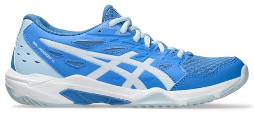 ASICS Damen Gel-Rocket 11 Sneaker, Blaue KÜSTE/Weiss, 42 EU