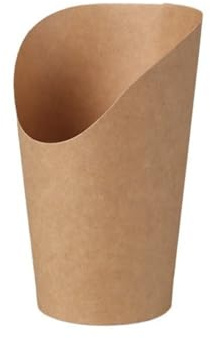 50 Piezas Cajas para Papas Fritas, 12oz Vasitos para Aperitivos Carton, Vasos de Papel Kraft, Soporte Desechable para Patatas Fritas