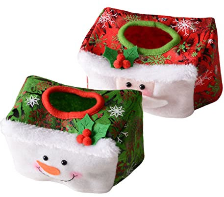Anneome 2stücke Weihnachts-papierbox-hüllen Dekorative Box-schutzhüllen Für Tissue-Boxen Festliche Weihnachtsdeko Für Ihr Zuhause Für Weihnachtsfeier