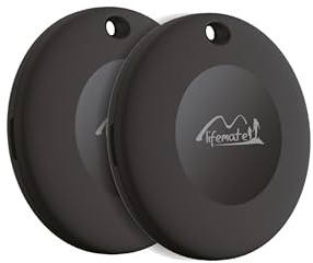 Lifemate Life Tag – Bluetooth spårningsetikett 2-pack, kompatibel med Apple Find My, alternativ till AirTag för nycklar och bagage
