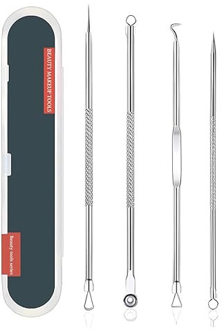 Set di spremiagrumi comedoni, per rimuovere punti neri, per acne bianca sul naso, viso, imperfezioni della pelle, per tutti i tipi di pelle