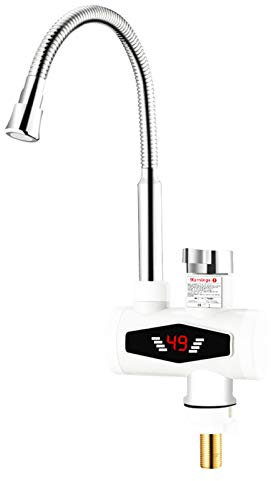 Rubinetto a caldo elettrico istantaneo domestico, display digitale rotabile miscelatore ad acqua calda e fredda, rubinetto cucina a foro singolo, velocità di tre secondi calda, b (colore: b) Household