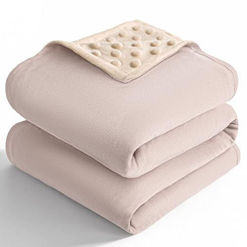 Bearmoss Coperta per neonati, morbida coperta per gattonare per bambini, coperta per tutte le stagioni, con tessuto felpato, per bambini e bambine, 75 x 100 cm, colore: sabbia