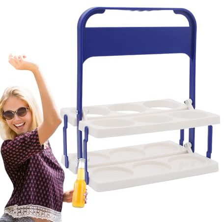 Raccoglitore Di Bottiglie Di Birra - Cestino Pieghevole Di Colori , Organizer Portatile Per Bevande | Forniture Per Bar Domestico, Sala Da Pranzo Per Uso Esterno, Robusto Scaffale Riutilizzabile