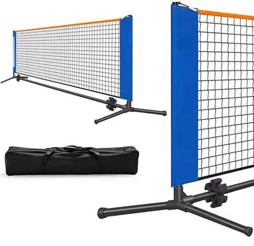 Red Voleibol,Altura Ajustable hasta 5,1 Metros, con Bolsa Portátil, Fácil De Instalar y Desmontar, Adecuado para Diversos Entornos, Ideal para Deportes como Tenis, Pickleball y Voleibol.