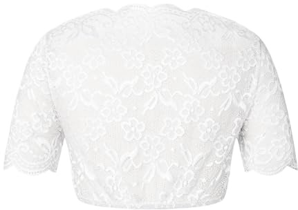 Dirndl Damblus, dirndlblus, vit traditionell blus, vingärmar, dirndlblusar, traditionella dirndlblusar, Oktoberfest kostym, elegant spetsblus, spets, dirndlblus, traditionell blus