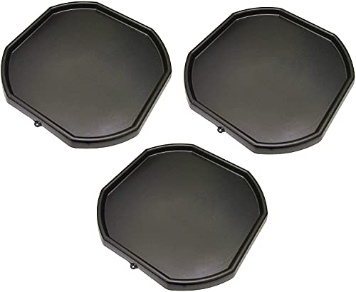 (Set of 3) Large Black Colour Plastic Mixing Tray Sand Water Castle Builder Equipment Sand Pool Pit Tray Water Game Garden Beach Tuff Tray Messy Tray for Cement Mortar & Sand 100x100 CM