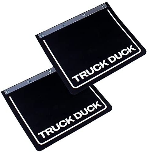 TRUCK DUCK® Universal Schmutzfänger Spritzlappen Set 35x30cm Schwarz für LKW Anhänger Auflieger Truck Trailer Transporter hinten vorn