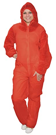 Combinaison jetable rouge taille L/XXL 5 pièces combinaison de peintre combinaison de protection vêtement de protection XXL