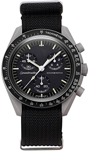 BBZ bracelet nylon 20mm Compatible avec Omega X Swatch Moon Watches Men Women，Vivoactive 3, Forerunner 245/645, Vivomove HR, Galaxy Watch