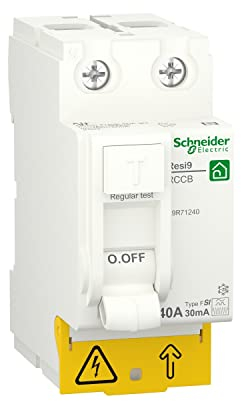 Rasmacor | Diferencial R9R71240 | Interruptor Diferencial Superinmunizado 2P 40A 30MA -F-SI | Resi 9 - RCCB | 230V - Type F SI - 50/60 Hz | 81x36x73mm
