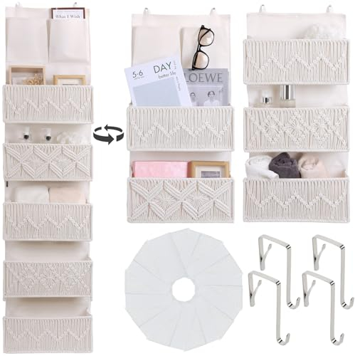 Autumnlife Hängeorganizer mit 5 Taschen, Flexible 1 Geteilt in 2 Organizer Hängend Hängeaufbewahrung Faltbares Hängeregal für Babyzimmer, Schlafzimmer, Kinderzimmer, Bad