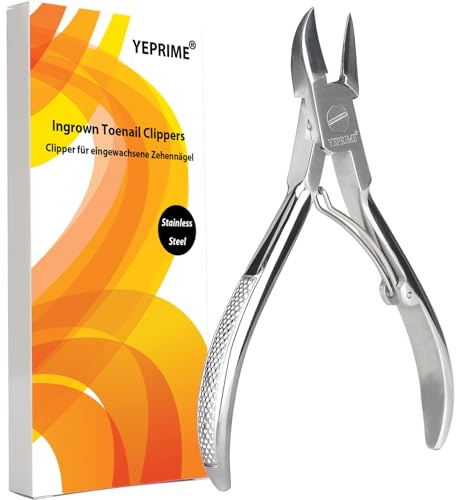 Podiatrist Toenail Clippers, Super Sharp and Wear-Resistant Toe Nail Cutters for Thick and Ingrown Nails, Hand Forged Stainless Steel Pedicure Clippers for Men Women Seniors, Curved Blade