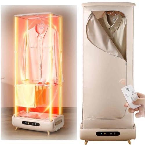 Machine a Repasser et Plier Automatique, Sèche-linge Désodorisant À Vapeur, Circulation D'air Chaud À 360° / Minuterie Intelligente de 240 Min