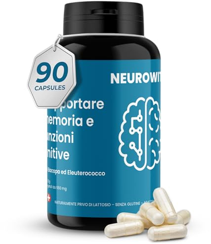 ORBIS NEUROWIT per me Memoria e funzione cognitiva Sulemet con Bacoa Moieri e Ahwagadha Ridurre lo stress e creare concentrazione AtiStre Suort per me 90 Caule