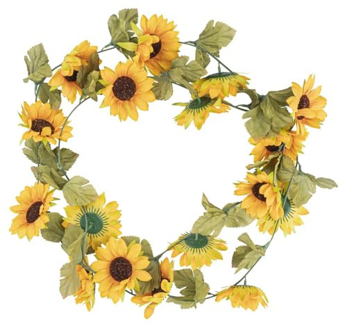 Ideen mit Herz | ghirlanda di girasole | estate | decorazione per feste | compleanno | lunghezza 220 cm