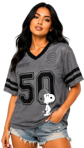 Womens Baseball Jersey - Short Sleeve Button Down Graphic Tees for Women | Officially Licensed Minnie Mouse, Mickey Mouse, Lola Bunny, Spongebob, Snoopy & NASCAR Baseball Jersey for Women (XS-XXL)