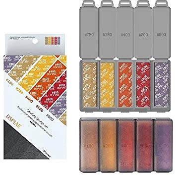 DSPIAE Esponja de lijado #180-#800, 30 piezas, herramientas de construcción de modelos # SS-S01