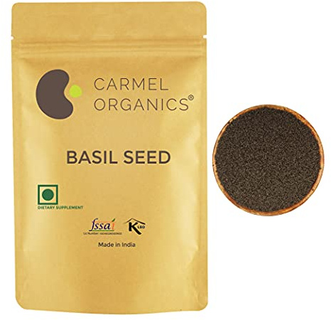 Edible Basil Seeds. | 24 Ounce or 1.5 Lb/680 grams | Tukmaria Sabja Seeds| Rich in Fibers | Add to Smoothies | Non GMO | Keto + non Gluten | Natural | By Carmel Organics