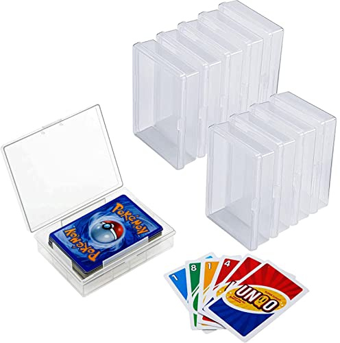 WAIZHIUA 8Pcs Playing Card Holder - 104x75x26mm Playing Card Box, Clear Trading Card Storage Box, Plastic Storage Case for Sports Cards, Games Cards, MTG Cards