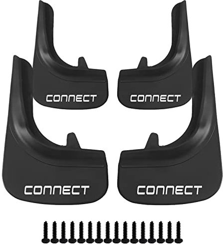 Axenture Car Mud Flaps Kit For Ford Tourneo Connect Front Rear Rubber Splash Guards Tire Mudflaps Protector Accessories Wheel Well Guards 4 PCS