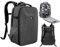K&F Concept Kamerarucksack Fotorucksack mit Hartschale Kameratasche mit 15,6-Zoll-Laptopfach und Regenschutz, Rucksack für Drohnen