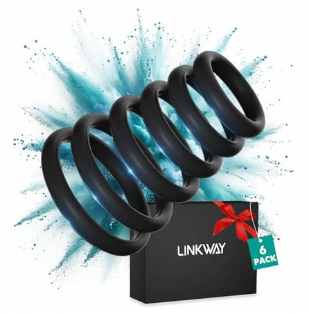 LINKWAY ® Set di anelli premium per un'erezione più lunga e più dura, anelli di cazzo in silicone medico Giocattoli sessuali per gli uomini Bondage