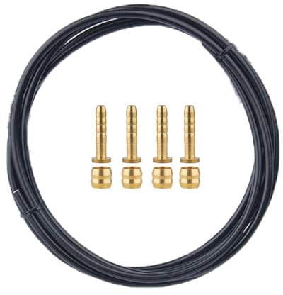 HOUSON BH59 Tuyau de frein hydraulique de vélo avec insert de connecteur olive, kit de réparation de tuyau de frein à disque hydraulique avec inserts de connecteur olive 2,5 m