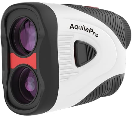 AquilaPro N3 Golf Rangefinder with Slope, 1200 Yards, Rangefinder Golf, 0.5 Yard Accuracy, 7X Magnification, Flag Lock Vibration, Rechargeable Golf Range Finder