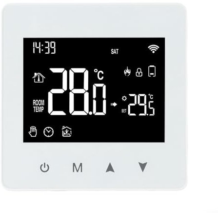 Zilimontt Per Tuya WiFi Termostato Smart Home Regolatore di Temperatura Caldaia a Gas Compatibile Controllo App Voice Attivato Programmabile Con Regolazione Retroilluminazione Condividi Famiglia