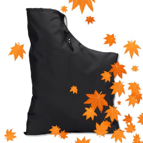 KUMSODE 1 Pièces Sac Aspirateur Universel pour Souffleur de Feuilles, Sac de Collecte de Remplacement pour Souffleur, Sac pour Aspirateur Souffleur, Ramasse Feuilles Mortes, Noir