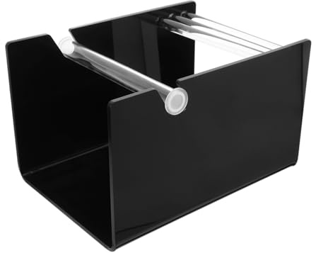 Homoyoyo Distributeur 3 Disques Réglable Ruban Adhésif en Acrylique de Rubans Noir Support Porte-étiquettes et Élégant Organiser Étiquettes pour Bureau Bibliothèque