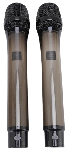 Dpofirs Set de Micrófono Inalámbrico Dinámico Profesional con Iluminación RGB, Enchufe y Reproducción para Etapas Vocales Muestra la Construcción de Metales, de Micrófono Recargable para KTV en el