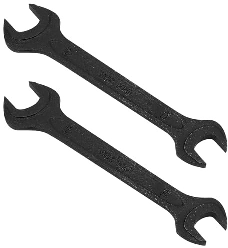 CHEUNGR 2 Pcs Double Open End Spanner, 19mm/22mm Compression Nut Wrench, Thin Flat Spanner for Workshop, Auto Maintenance and Equipment Repair