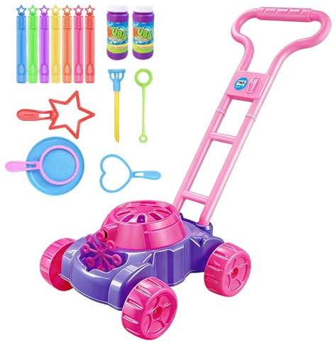 Tagliaerba a bolle: giocattolo a spinta per bambini, macchina ad alte prestazioni, costruzione in ABS durevole per gioco attivo, giocattolo divertente per esterni con batteria 3AA | Estate Patio T
