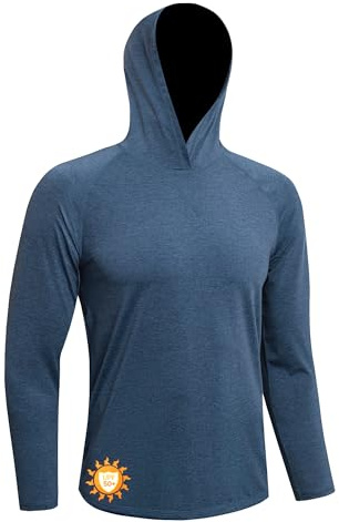 MEETWEE T-Shirt UV Homme Manches Longues Capuche Anti-UV Séchage Rapide Pêche Randonnée