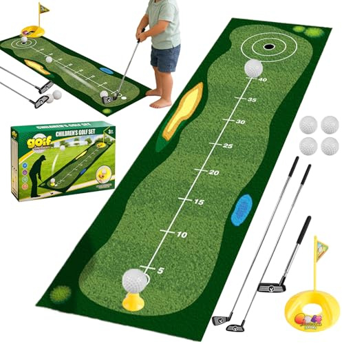 Set de Golf para niños en casa,Juego de Pelota,Set de Palos de Golf Infantil | para Niños Niñas Preescolares Regalo Cumpleaños Vacaciones Parque Jardín Familiar Guardería Playa Camping