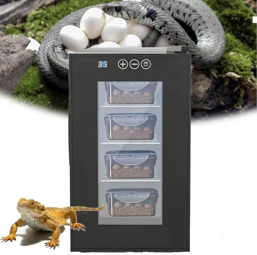 Reptilinkubator för kläckning av ägg, digital vertikal design med 10–40 °C temperaturkontroll för ormar, ödlor och sköldpaddor