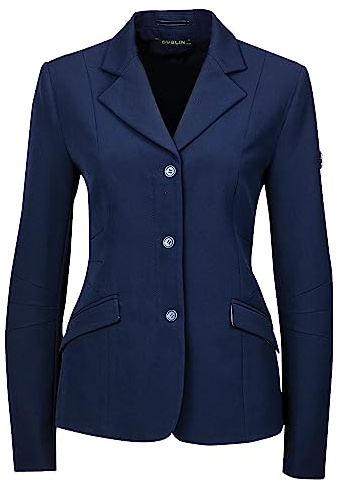 Dublin damcasey skräddarsydd ridjacka – marinblå – enkel stretch – skräddarsydd tävling softshell jacka 16