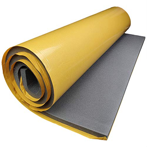 Mousse acoustique autocollante 200 x 100 x 2 cm lisse de GMP Tech Beauty of Sound – Isolation pour salle de jeux – Isolation acoustique murale en studio de musique