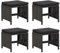 vidaXL 4X Gartenhocker mit Sitzkissen Sitzhocker Fußhocker Fußstütze Fußbank Ottomane Fußablage Gartenmöbel Hocker Poly Rattan Schwarz