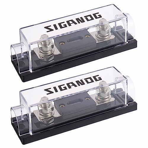 SIGANDG 125 Amp ANL portafusibili 0/2/4 Gauge Blocco fusibili con 125A ANL fusibili per auto audio camion fai da te (confezione da 2)