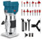 HEBERUCK Fraise à bords sans fil compatible avec Makita, 6 vitesses variables, défonceuse professionnelle, fraiseuse multifonctionnelle, fraise sans fil, fraise à bois, outil bois